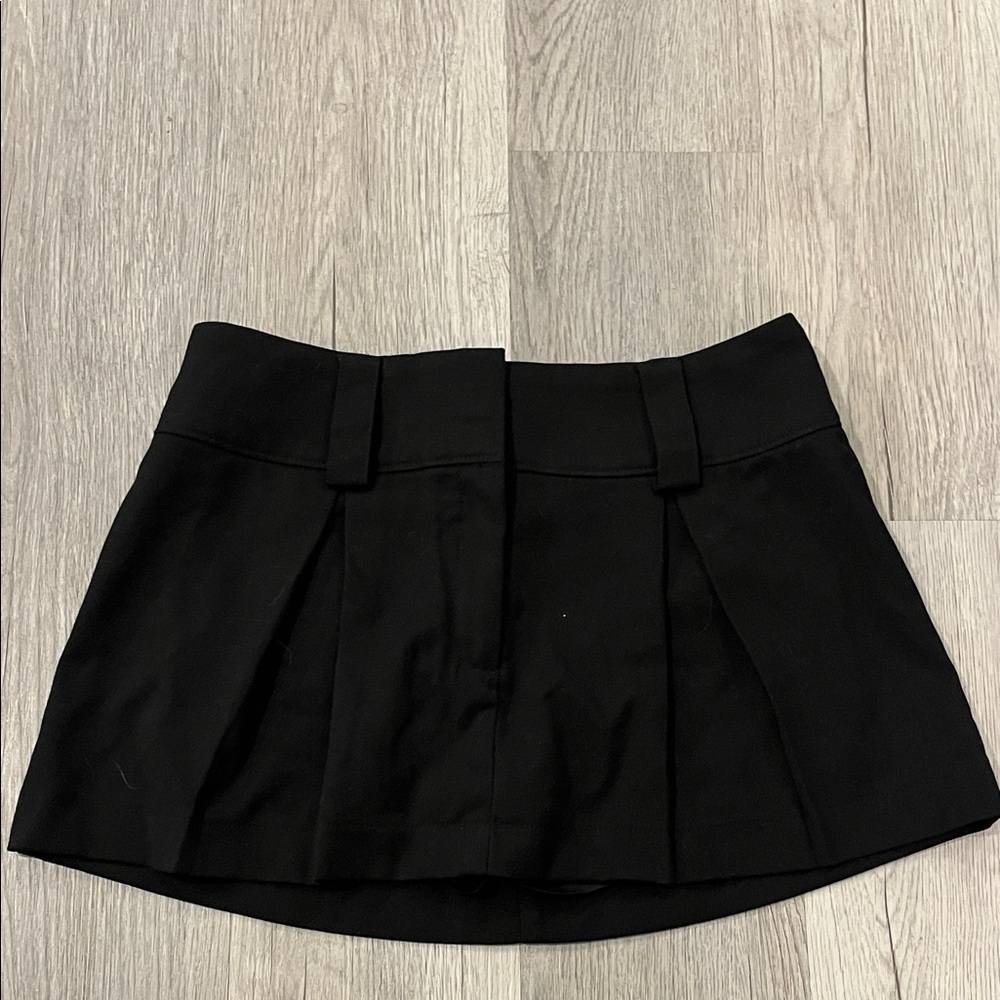 Garage Black Pleated Skirt